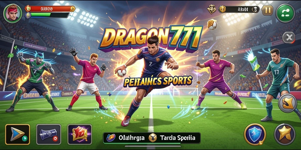 Screenshot DRAGON777 menampilkan momen seru dalam pertandingan olahraga.