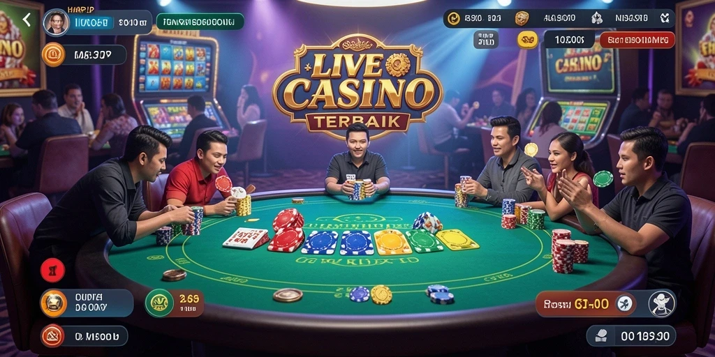 Tampilan permainan Live Casino di HARAPJP dengan dealer profesional.
