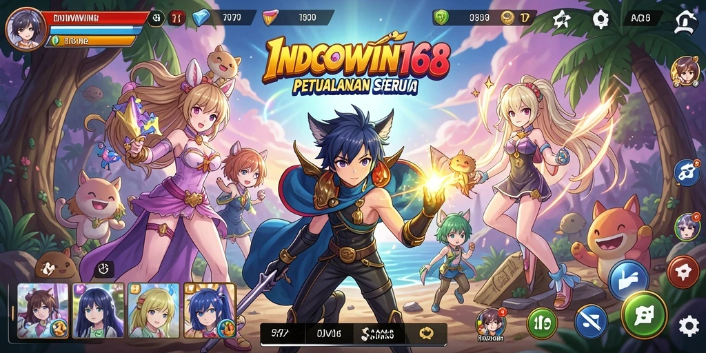 Tangkapan layar gameplay EPIC dari INDOWIN168 dengan karakter Anime.
