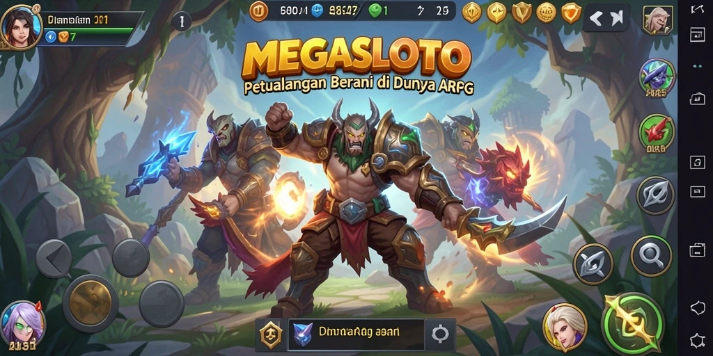 Tampilan permainan seru di MEGASLOTO dengan aksi ARPG yang mendebarkan.