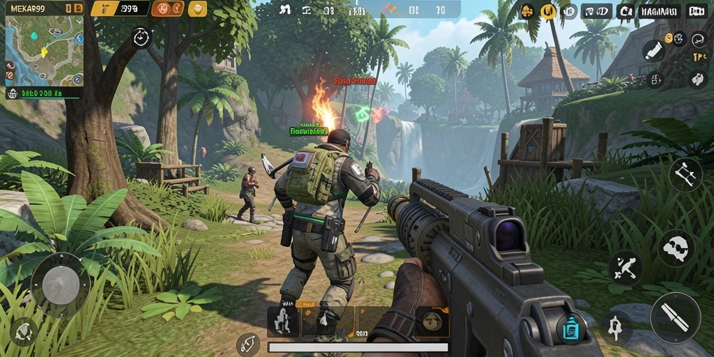 Tangkapan layar gameplay seru MEKAR99 dalam aksi.
