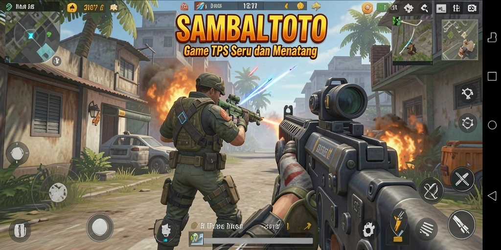 Tampilan gameplay seru di SAMBALTOTO dengan aksi menembak yang mendebarkan.