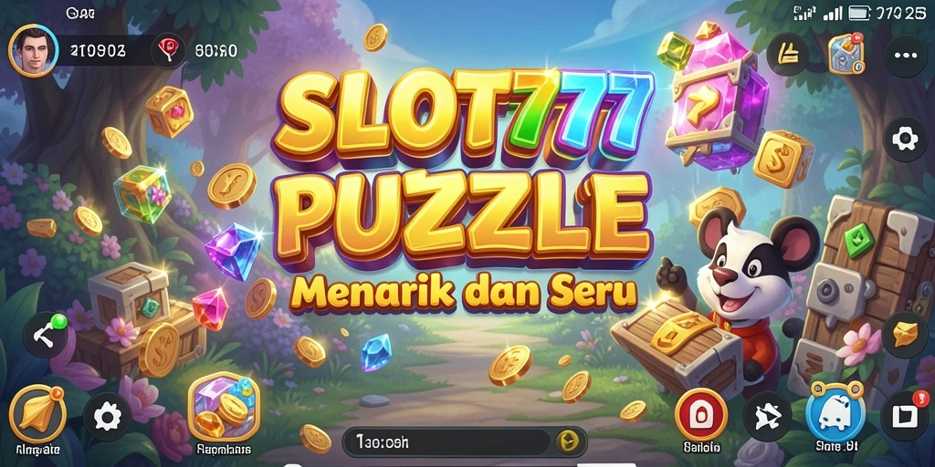 Tampilan screenshot SLOT777 menampilkan gameplay Puzzle yang seru dan berwarna.