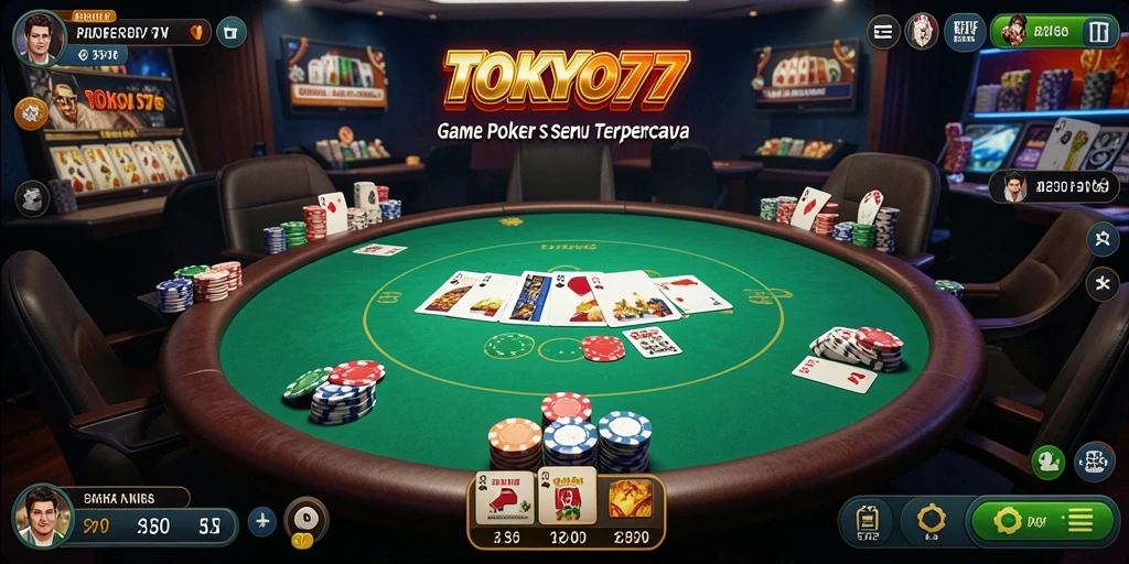 Tampilan gameplay menegangkan di TOKYO77 dengan pemain aktif.
