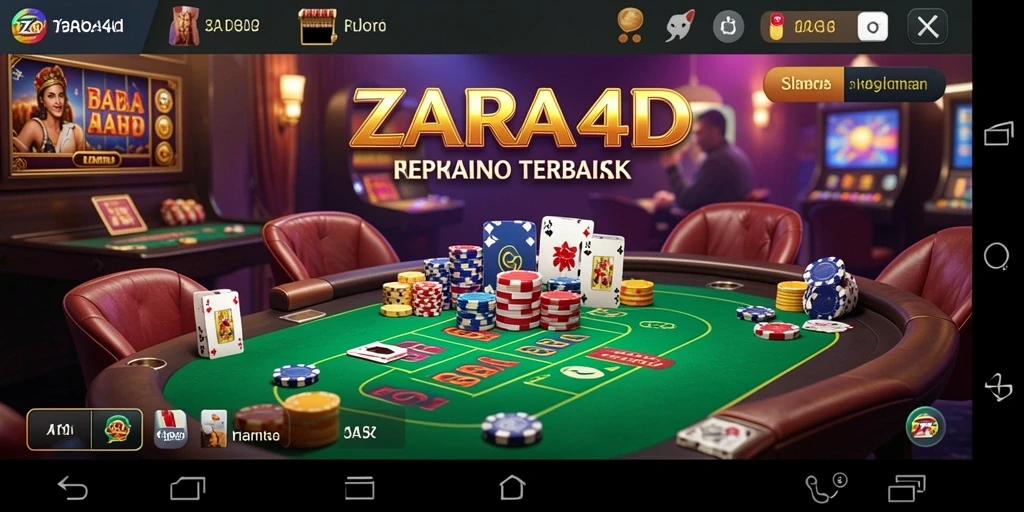 Screenshot utama ZARA4D menampilkan gameplay Kasino yang menegangkan.